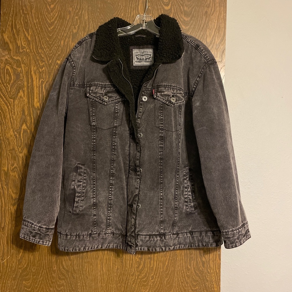 Levi Denim Sherpa Lined Trucker Jacket
